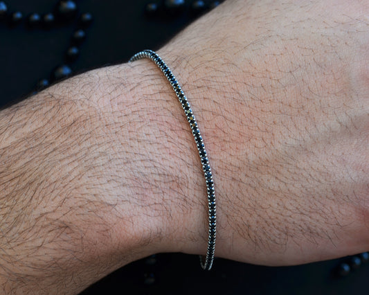 trendy bracelet for men italian silver 925k