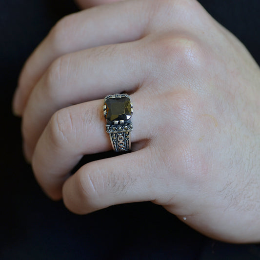 Obsidian Heir Ring Silver 925K