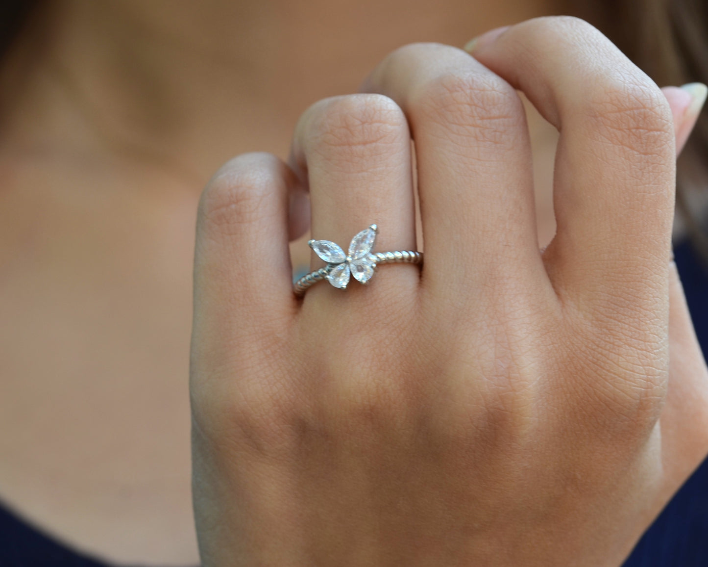 ring for women silver 925k plated by platinum