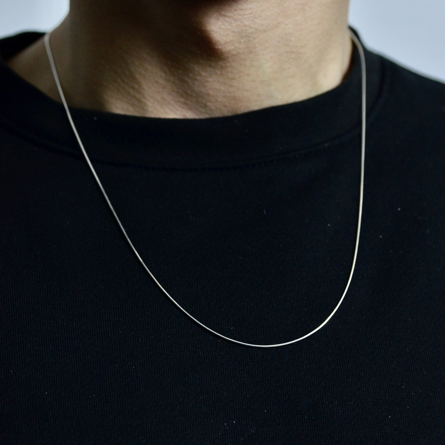 Slim Snake Silver Chain Necklace silver 925K