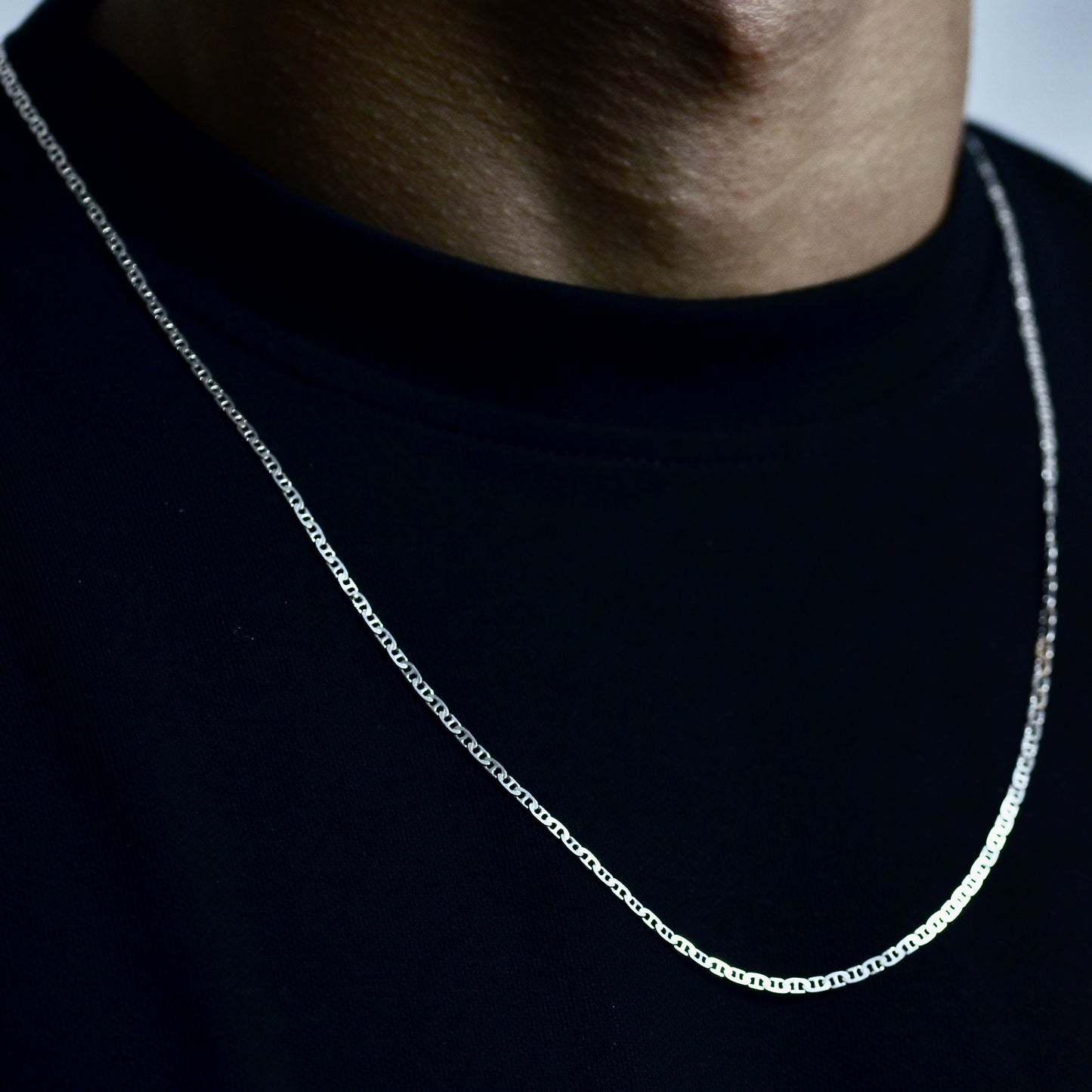 Slim Figaro Silver Chain Necklace silver 925K