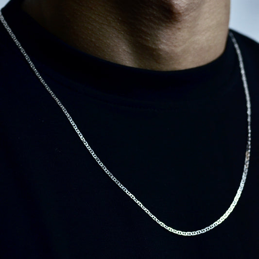 Slim Figaro Silver Chain Necklace silver 925K