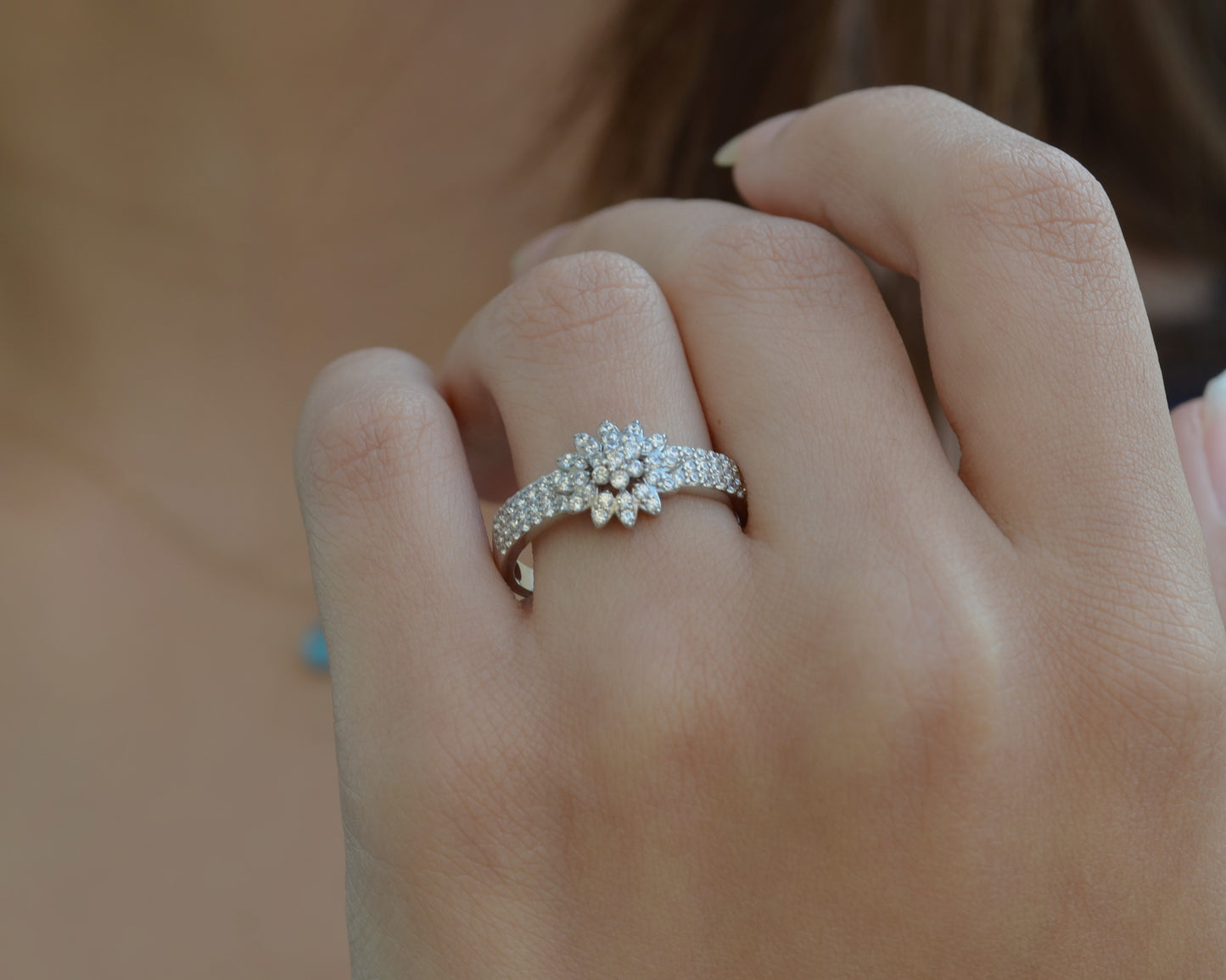 ring for women silver 925k plated by platinum