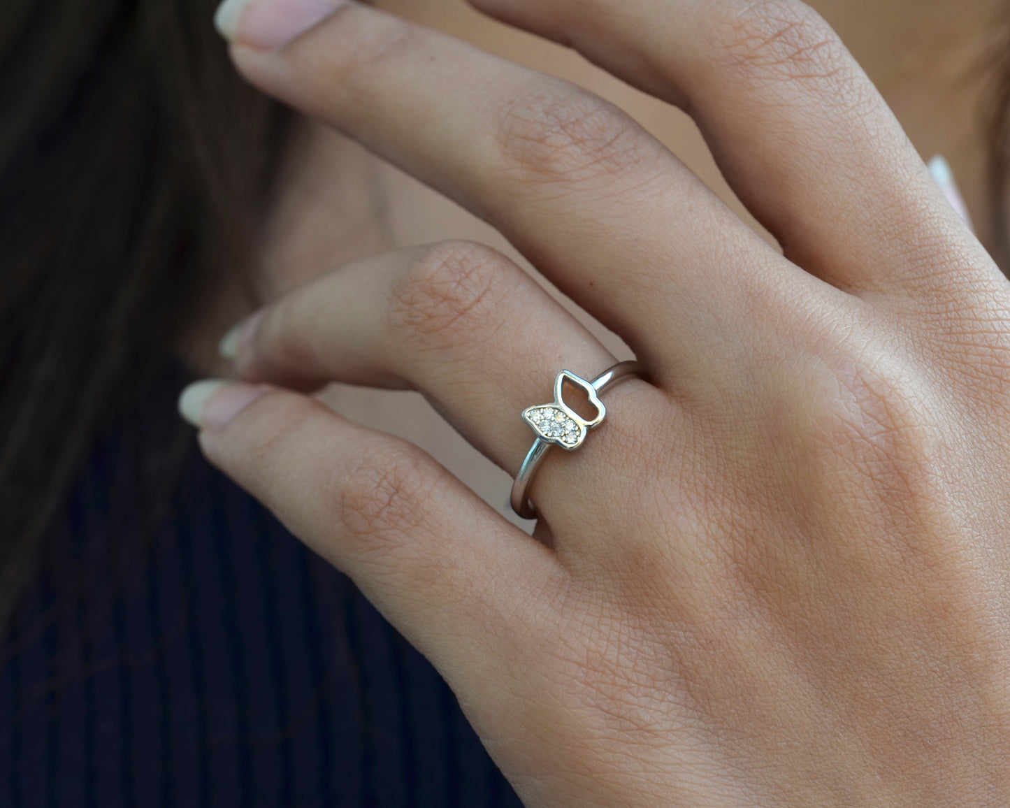 ring for women silver 925k plated by platinum