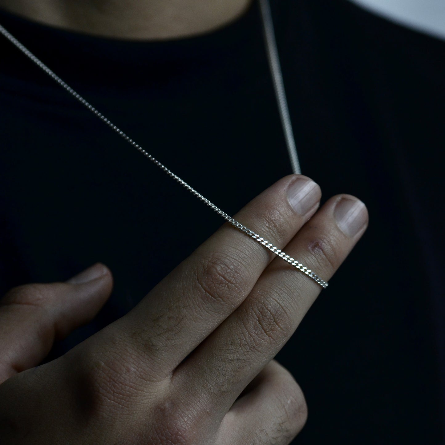 Minimal Cable Silver Chain Necklace silver 925K