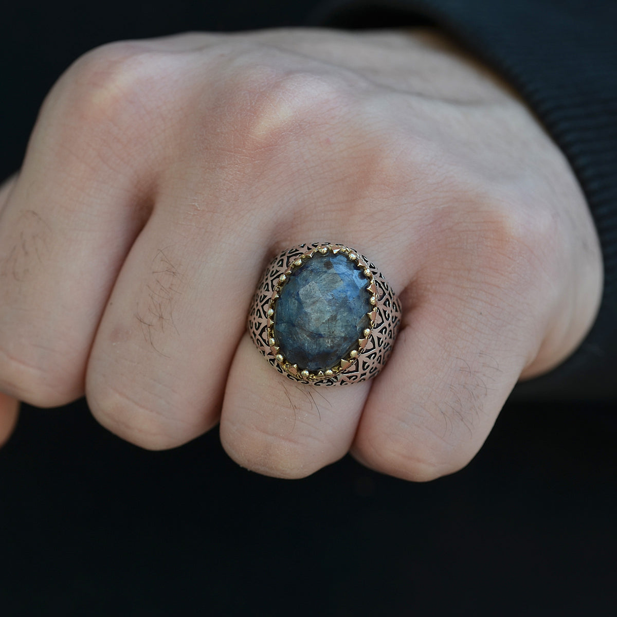 Midnight Sapphire Ring silver 925k – MIDO SILVER