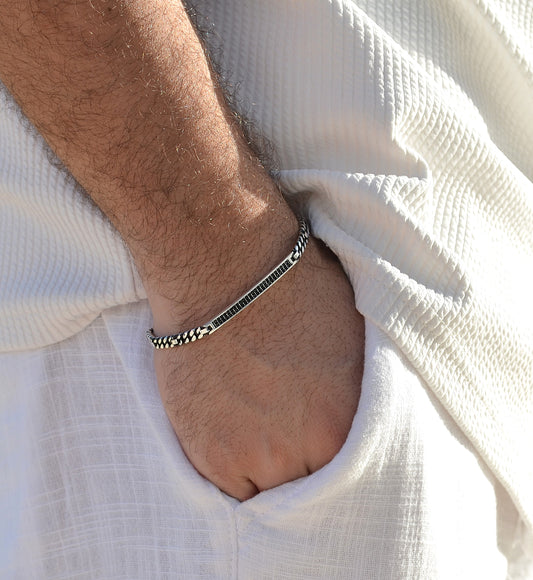 bracelet for men italian silver 925k
