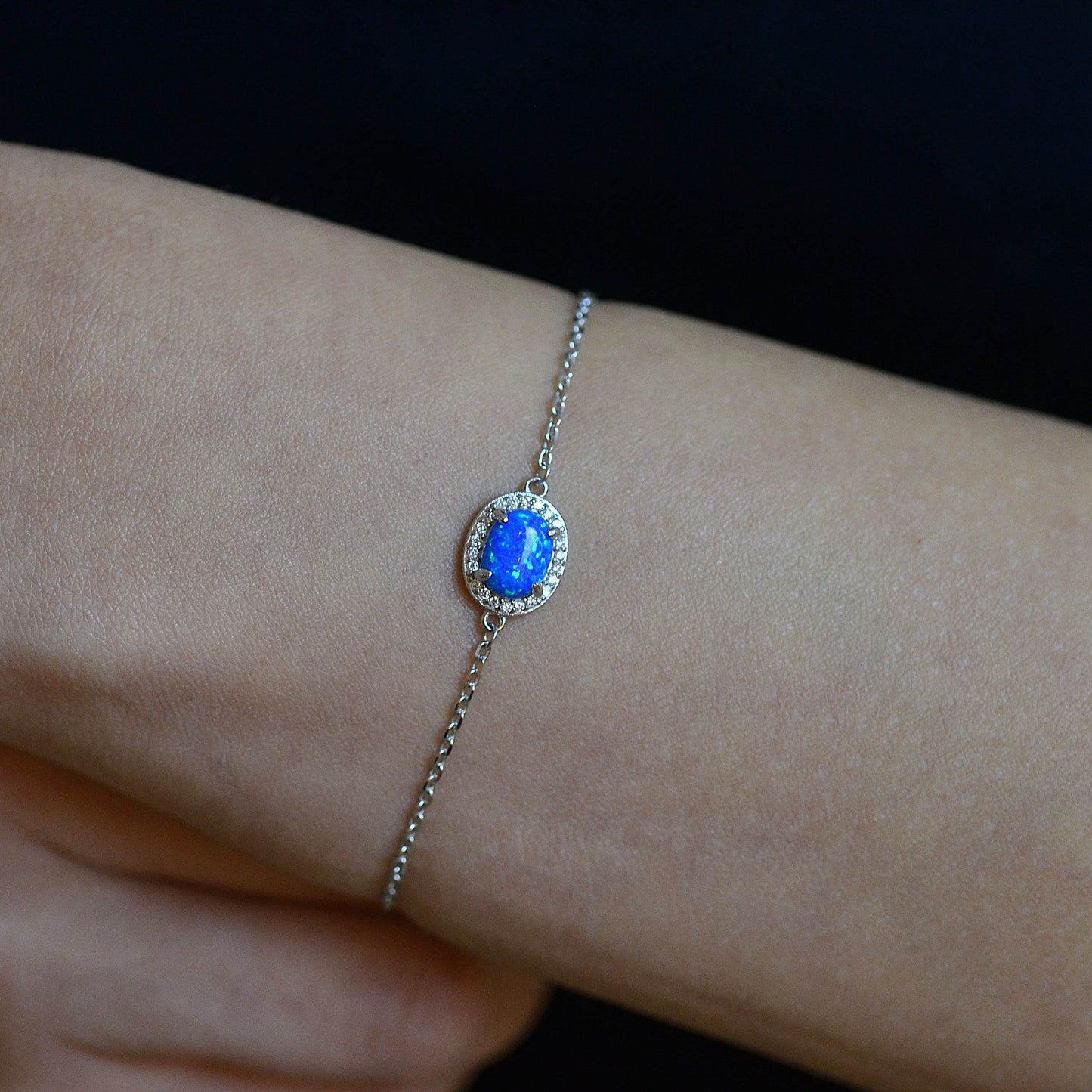 Blue Opal Radiance Bracelet Silver 925K
