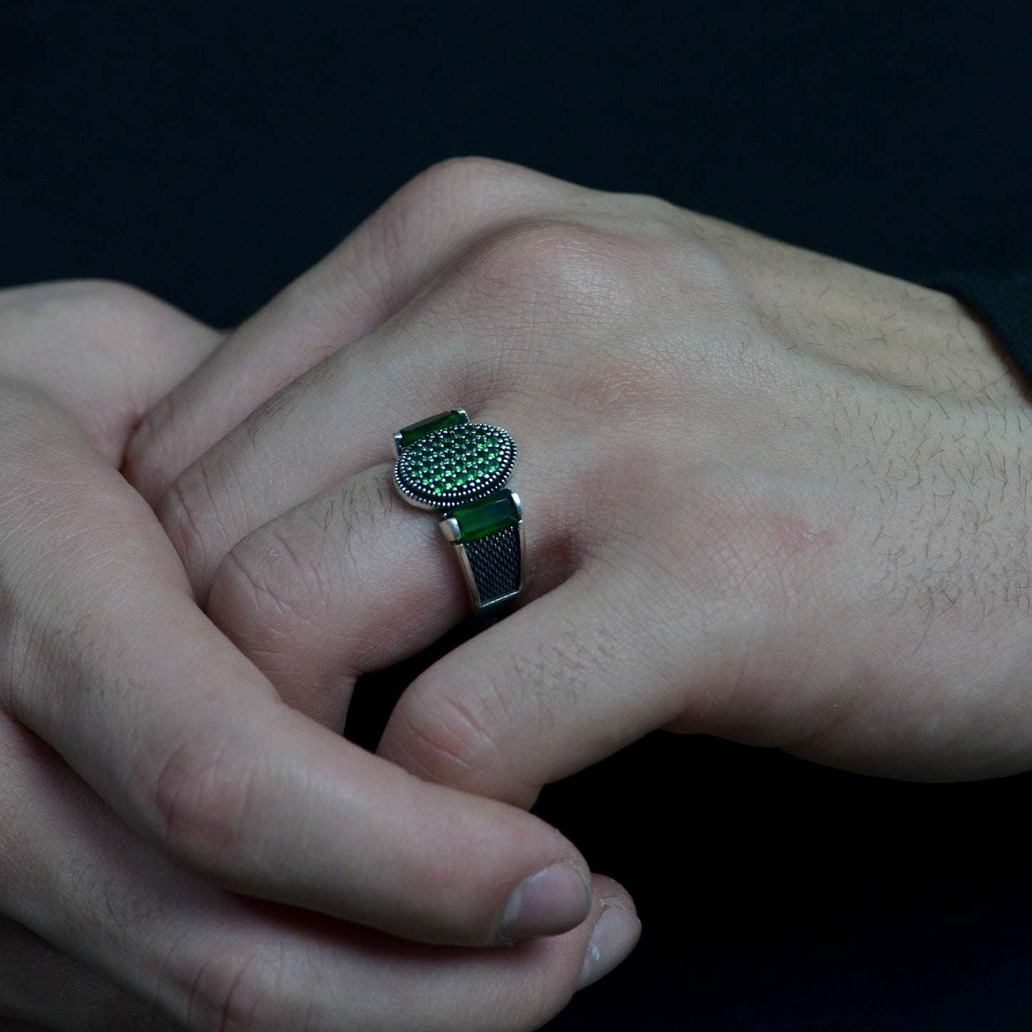 Green Essence Ring silver 925k