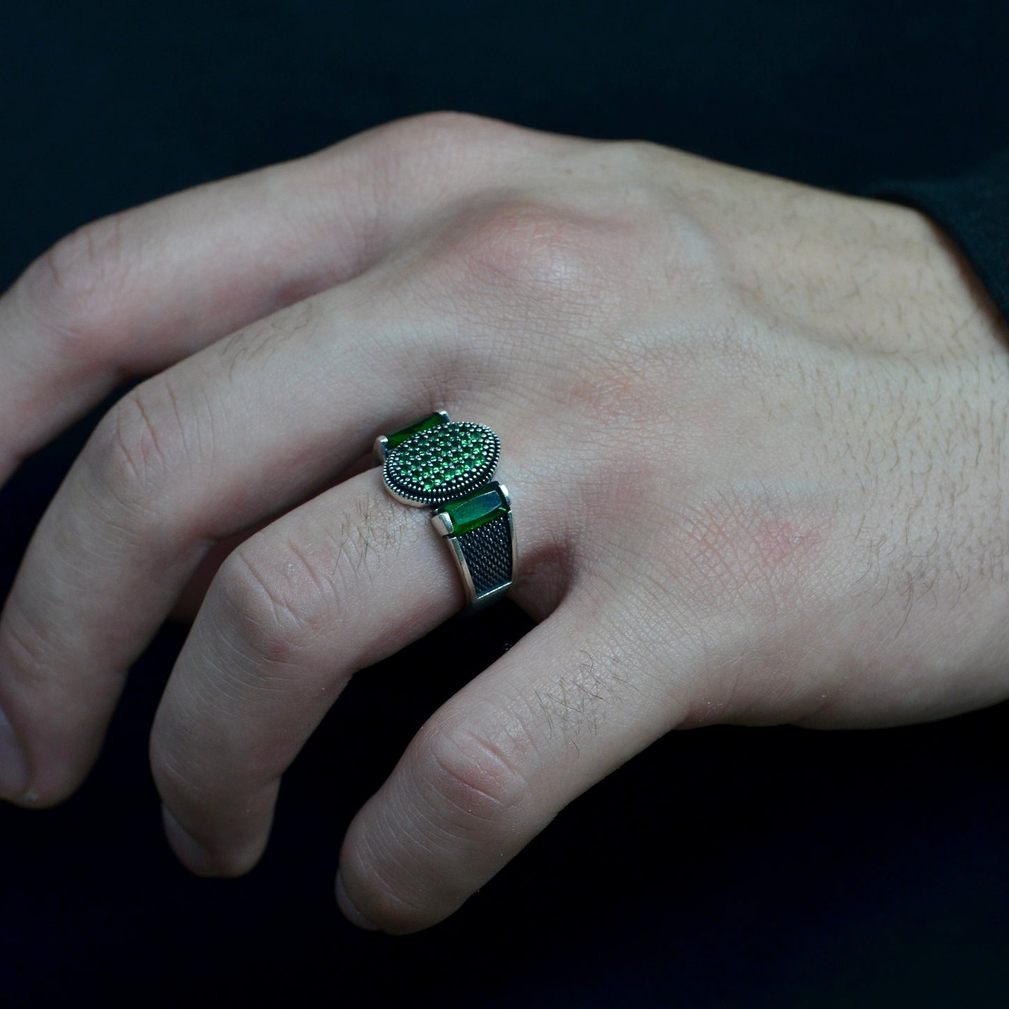 Green Essence Ring silver 925k
