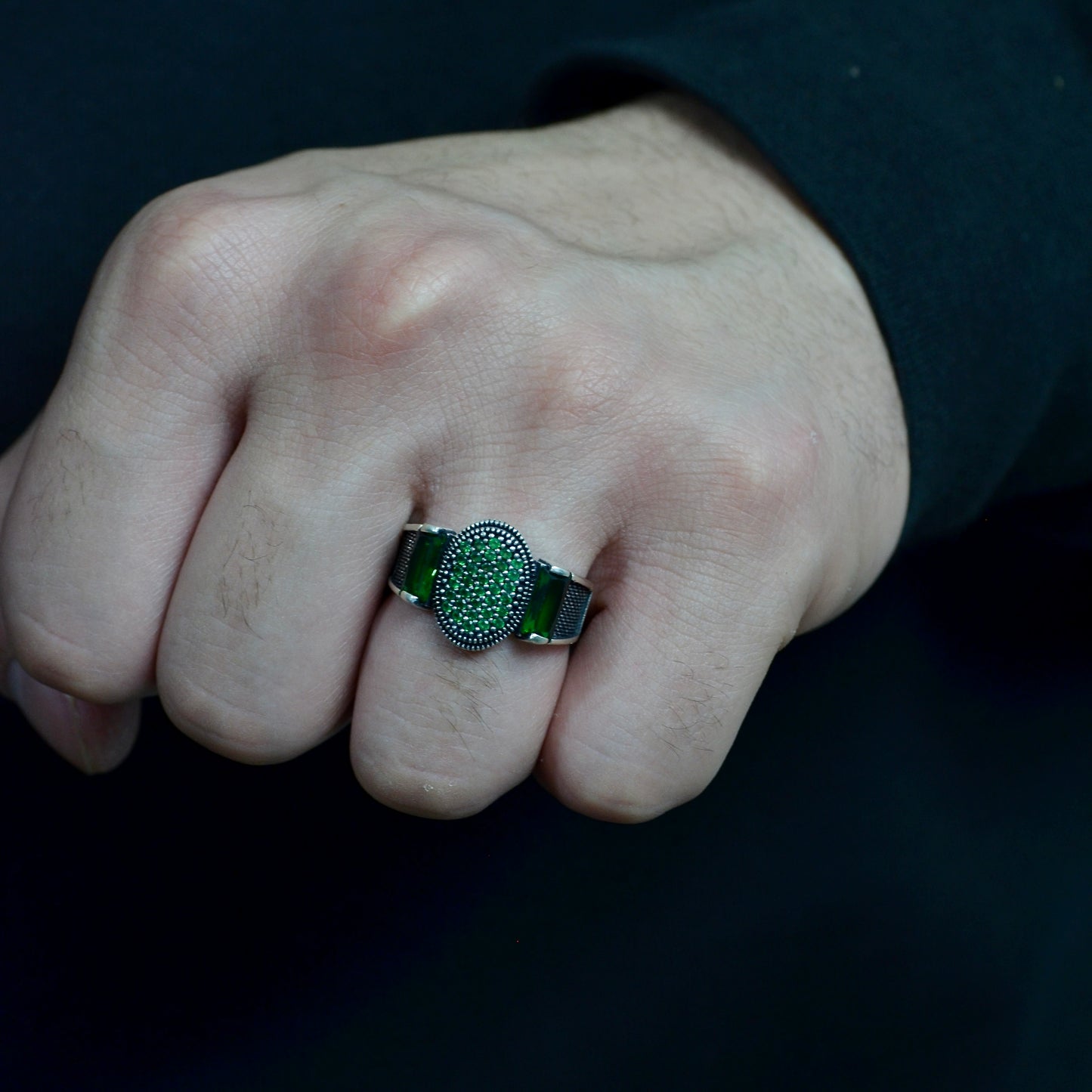 Green Essence Ring silver 925k