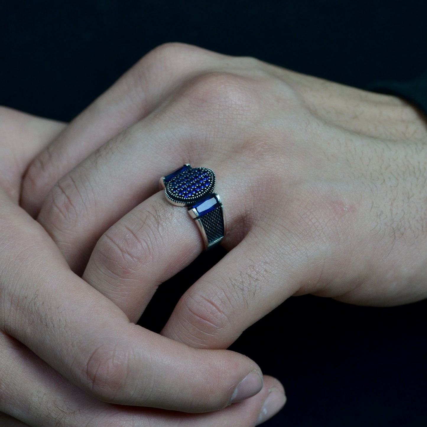 Blue Sovereign Ring silver 925k