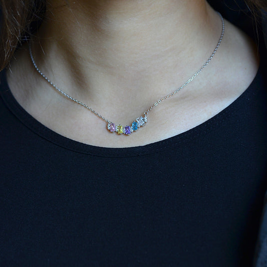 Prism Aura Necklace Silver 925K