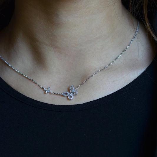 Butterfly Bliss Necklace Silver 925K