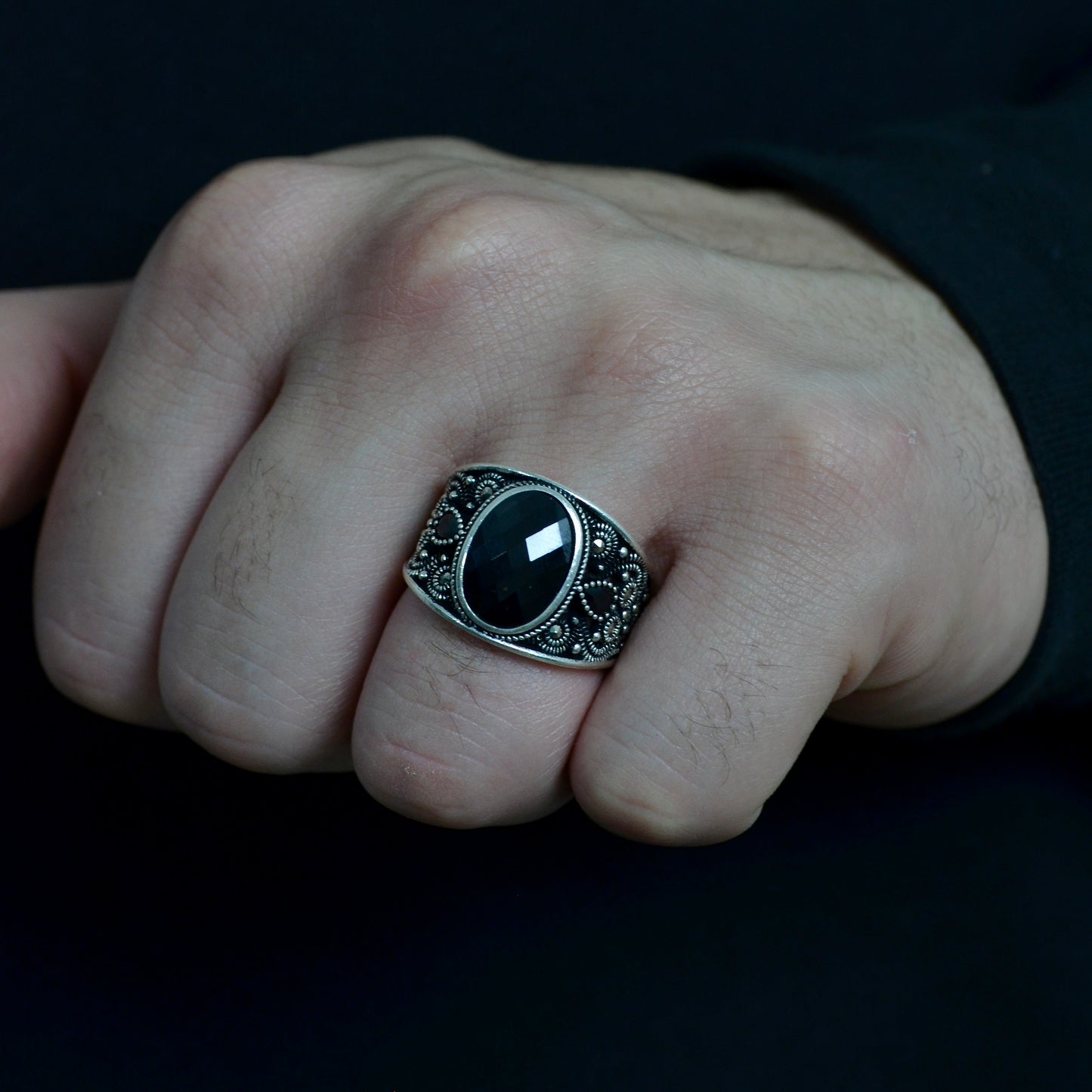 Midnight Heritage Ring silver 925k