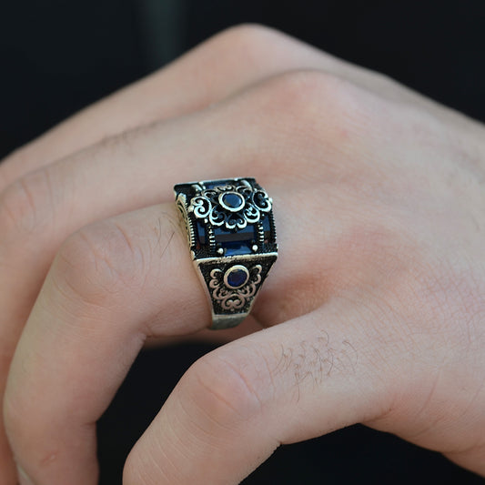 Royal Sapphire Crest Ring silver 925k