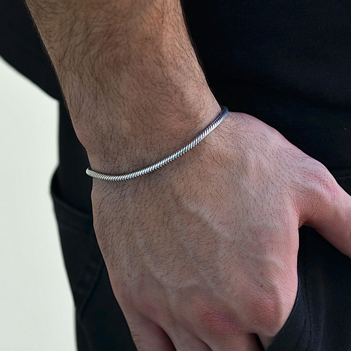 bracelet for men italian silver 925k snake bold