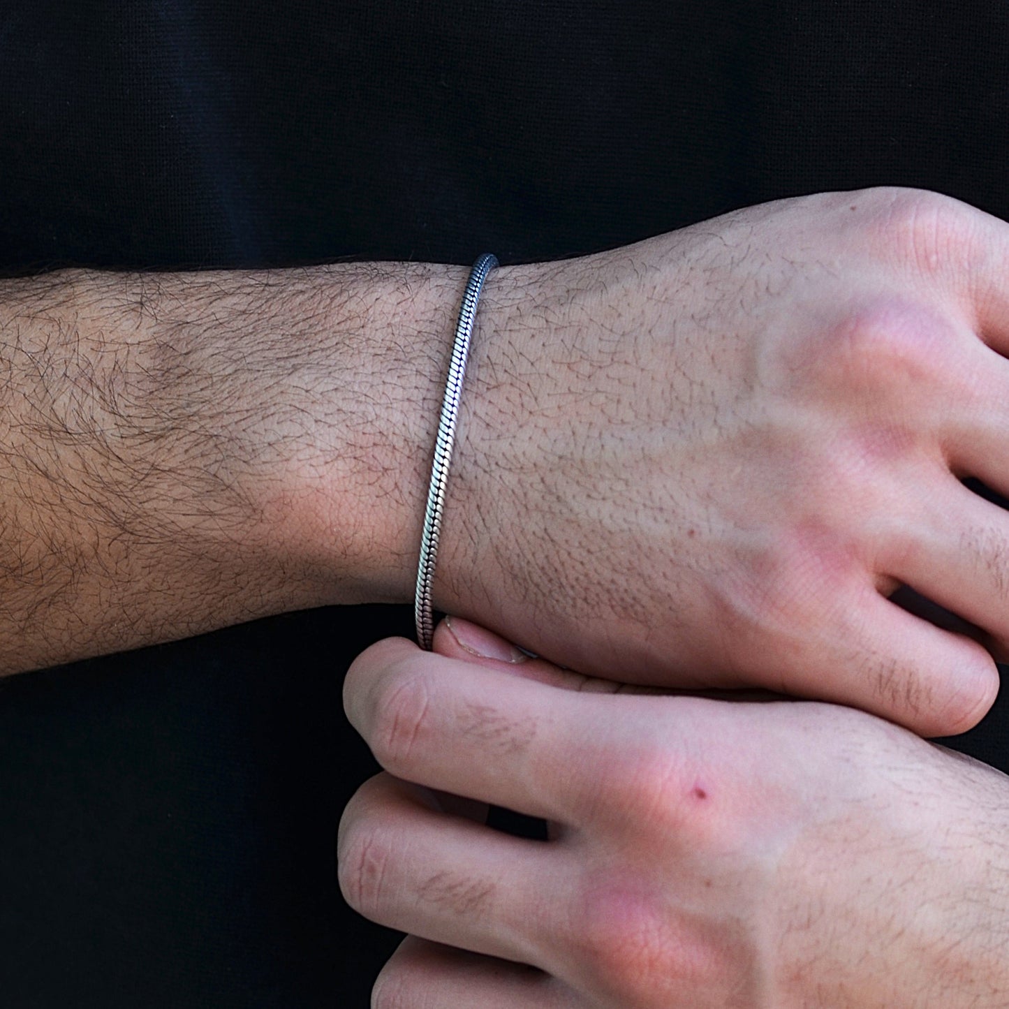 bracelet for men italian silver 925k snake bold