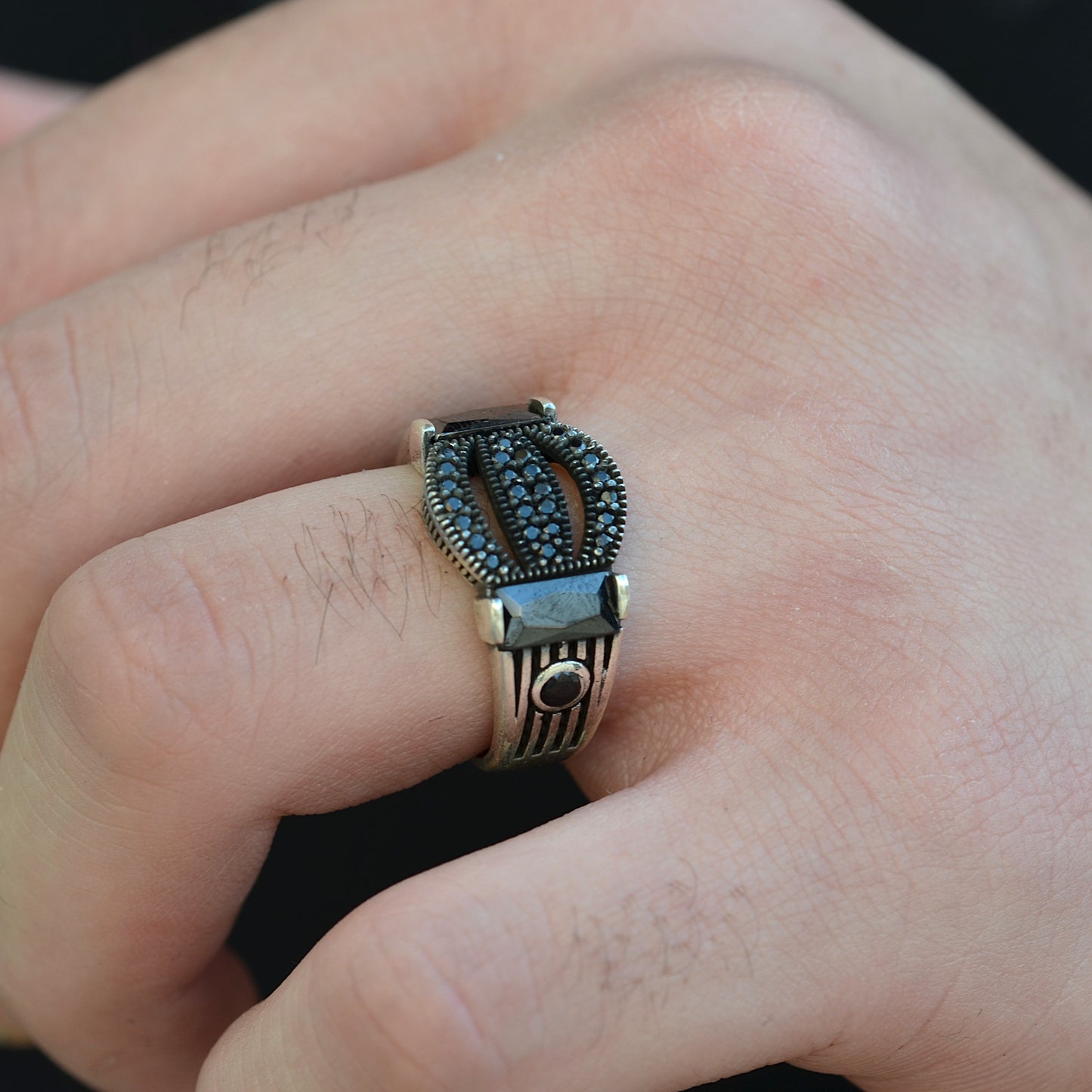 Midnight Orbit Ring silver 925k