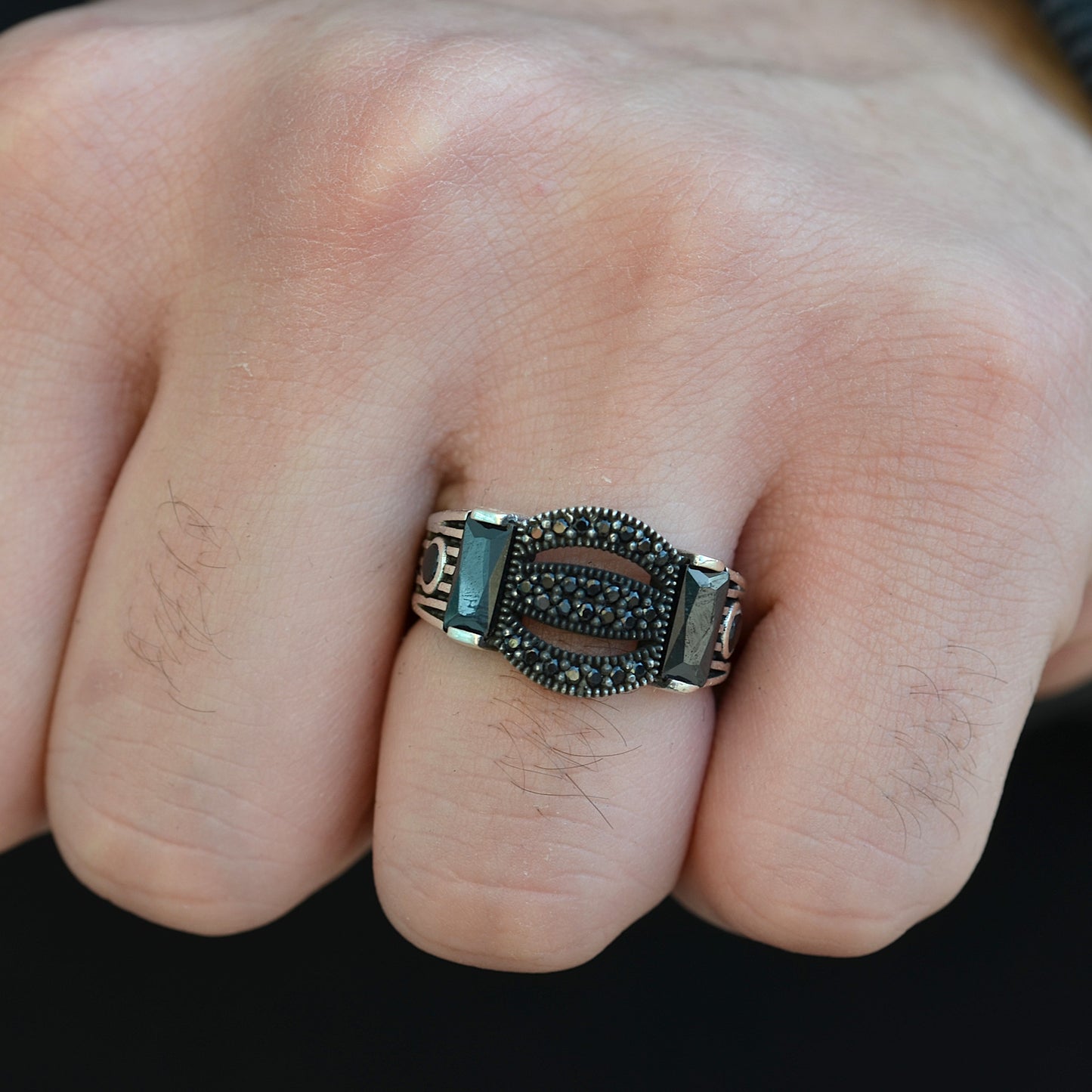 Midnight Orbit Ring silver 925k