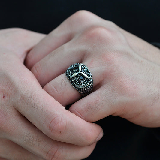 Midnight Owl Ring silver 925k