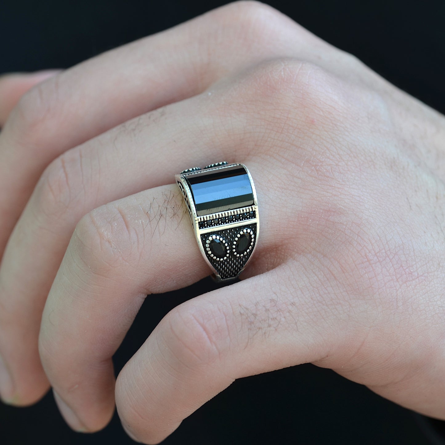 Titan Stripe Ring silver 925k
