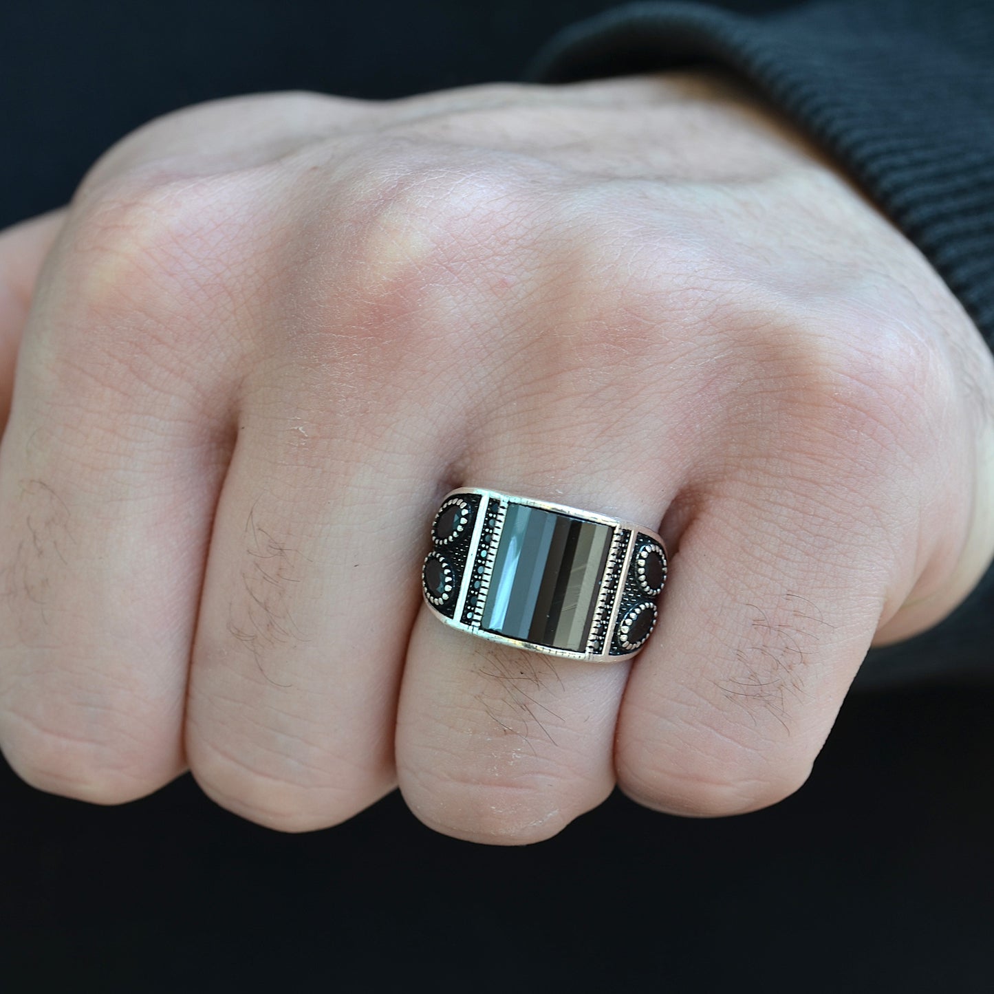 Titan Stripe Ring silver 925k