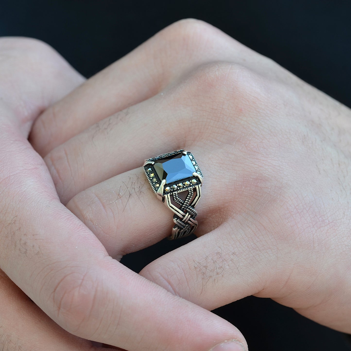 Obsidian Legacy Ring silver 925k