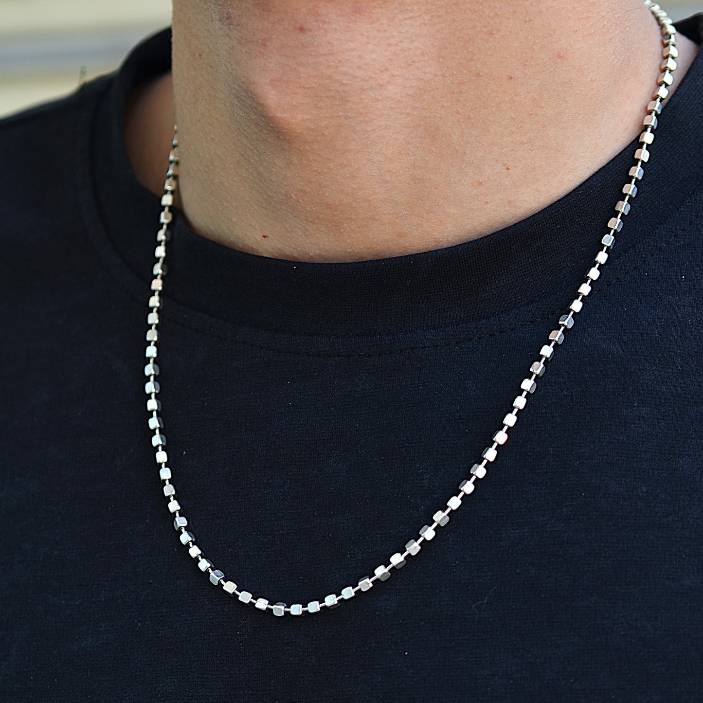 chain box style for men italian silver