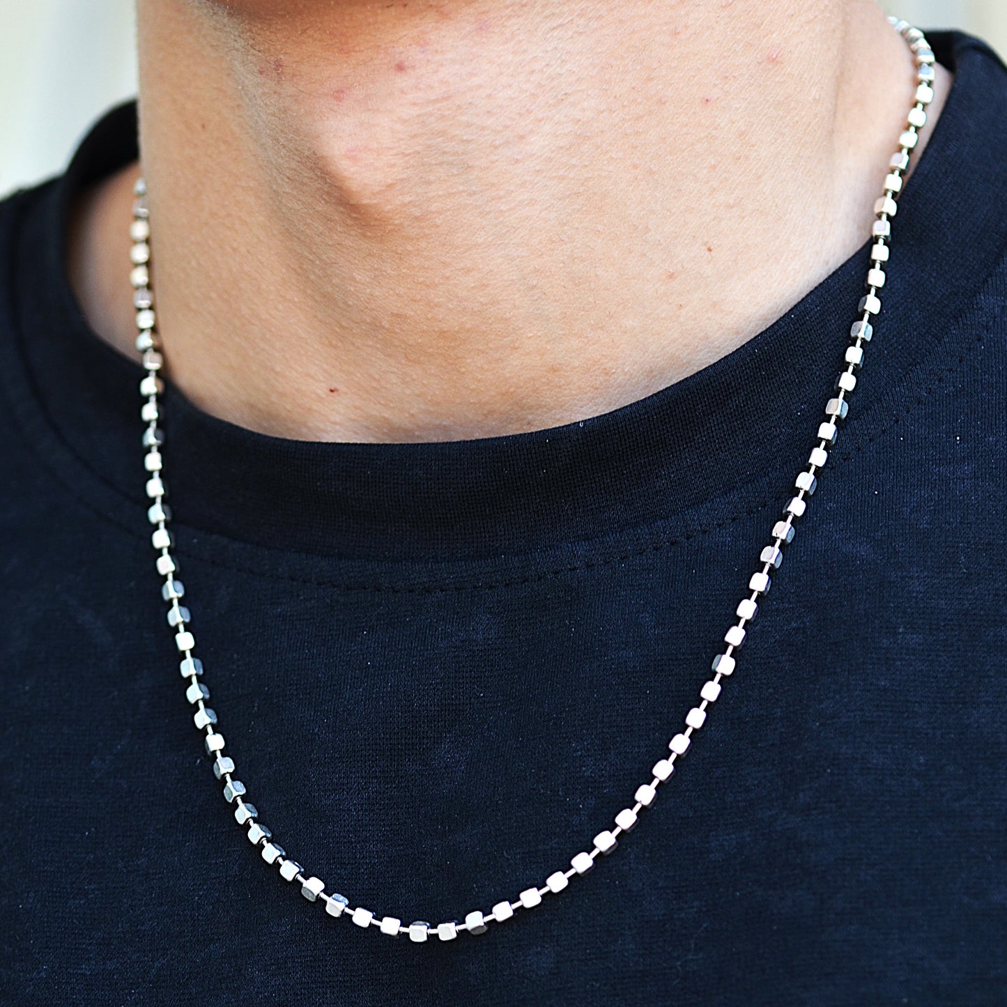 chain box style for men italian silver