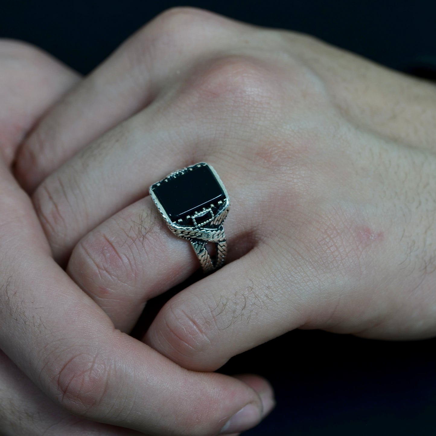 Imperial Onyx Ring silver 925k
