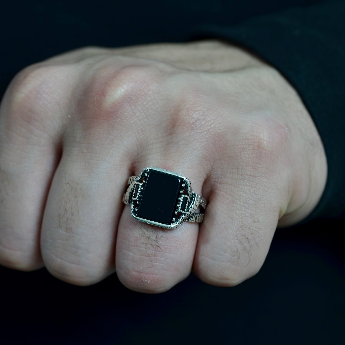Imperial Onyx Ring silver 925k