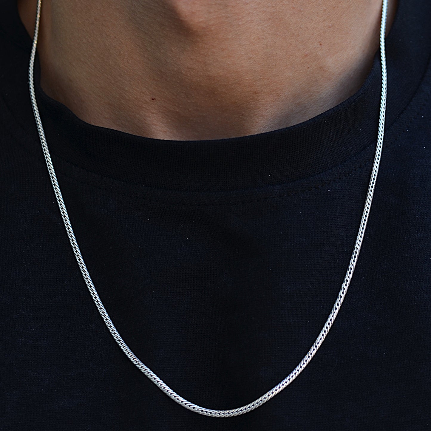 snake style chain for men silver 925k