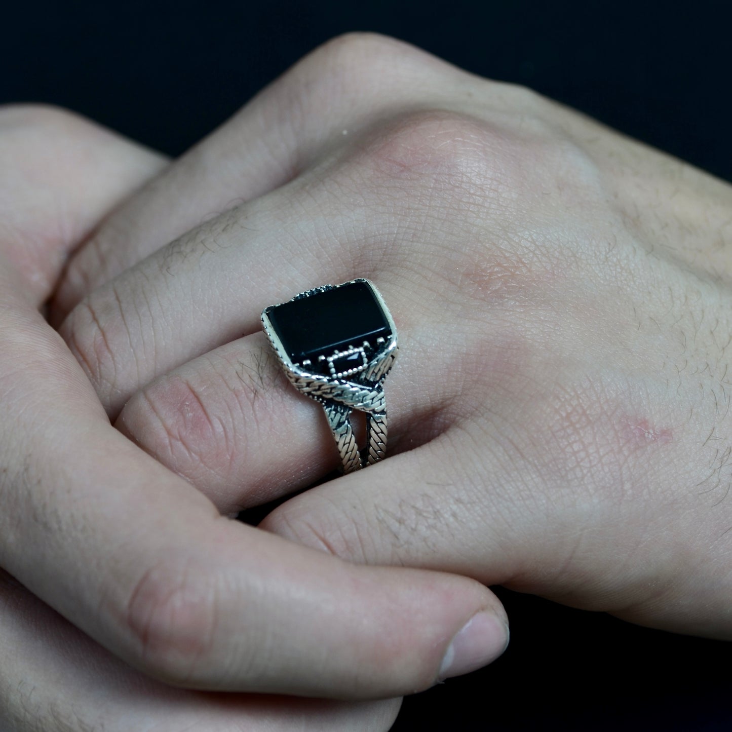 Imperial Onyx Ring silver 925k