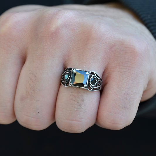 Midnight Elegance Ring silver 925k