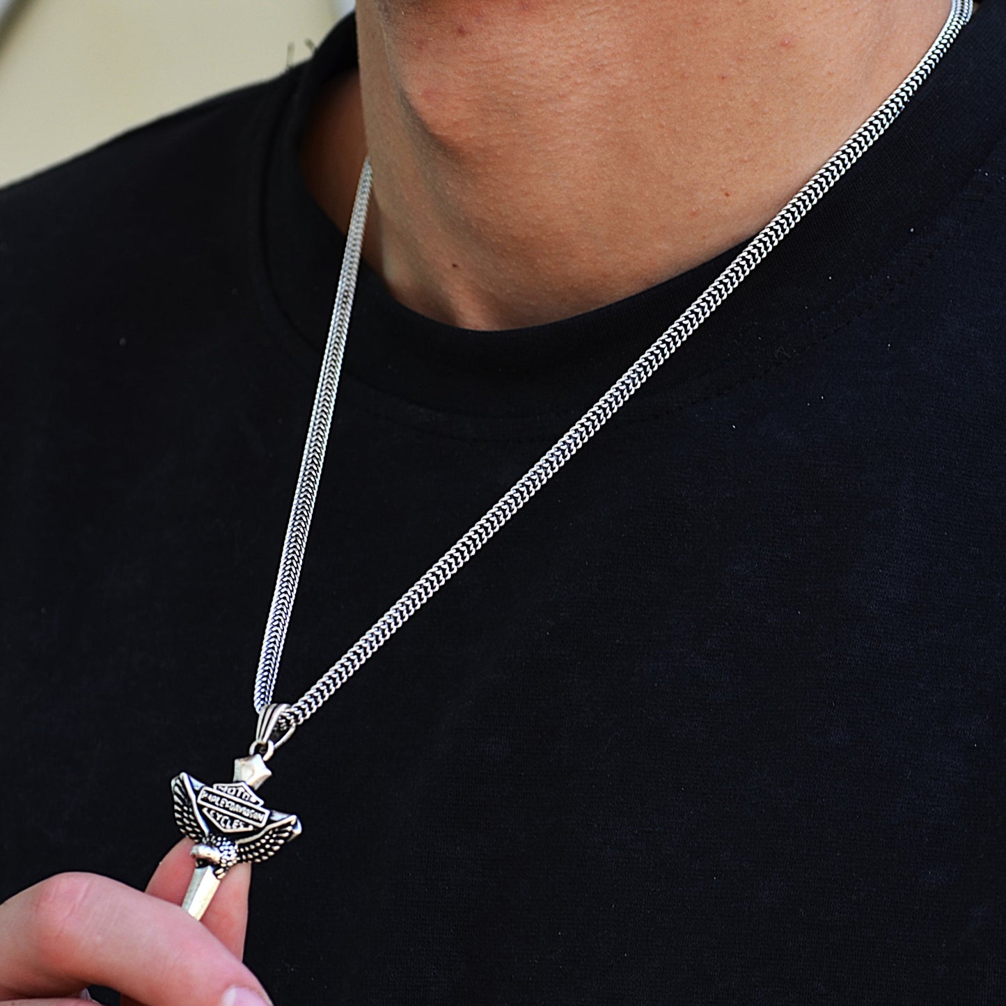 harley-davidson chain silver 925k