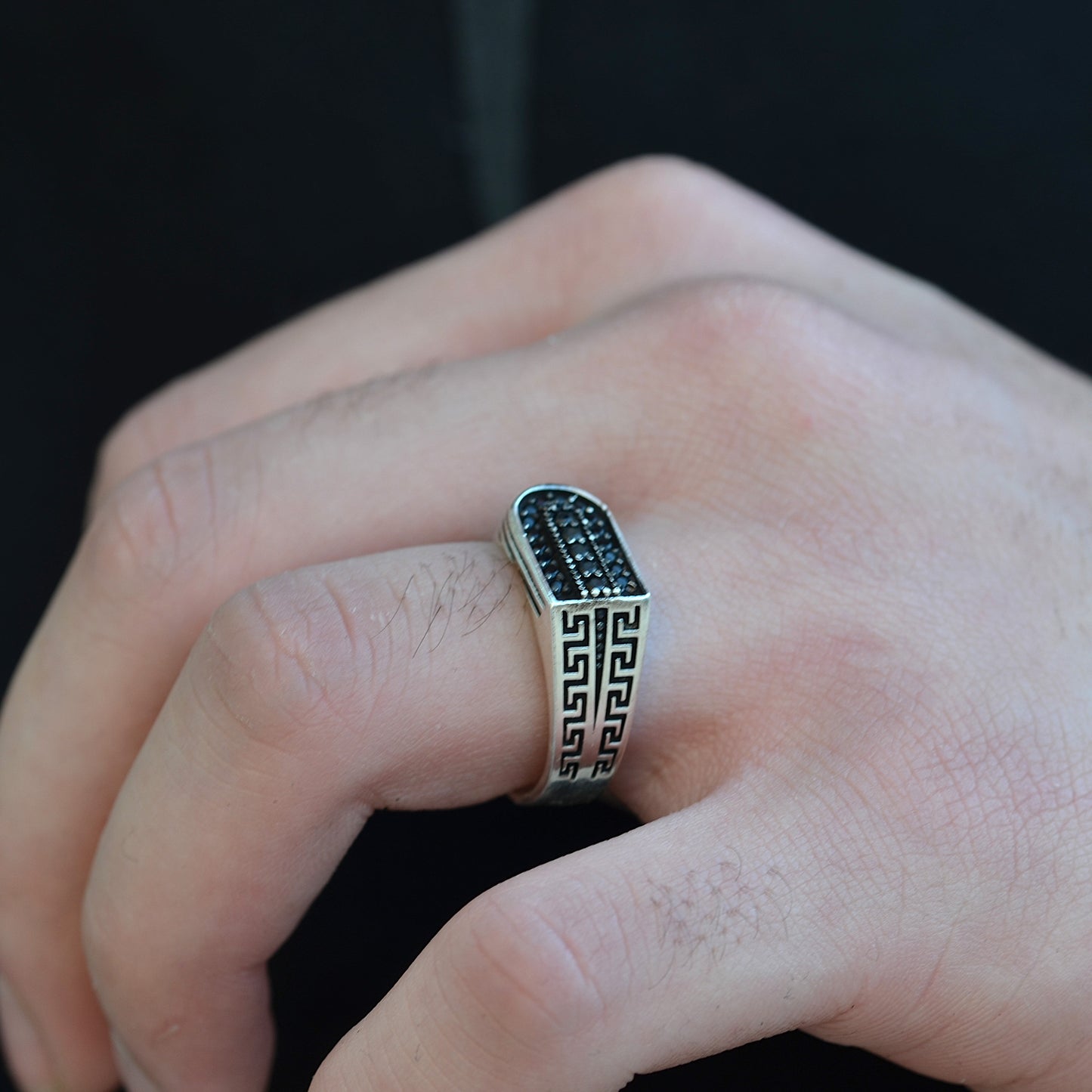 Eclipse Shield Ring silver 925k