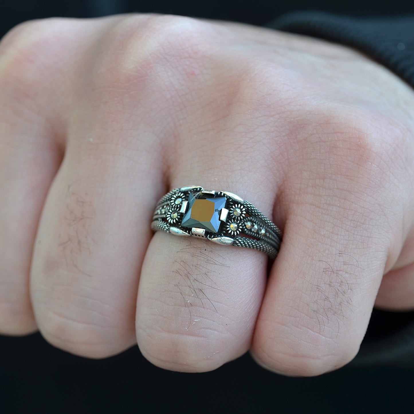 Black Radiance Ring silver 925k