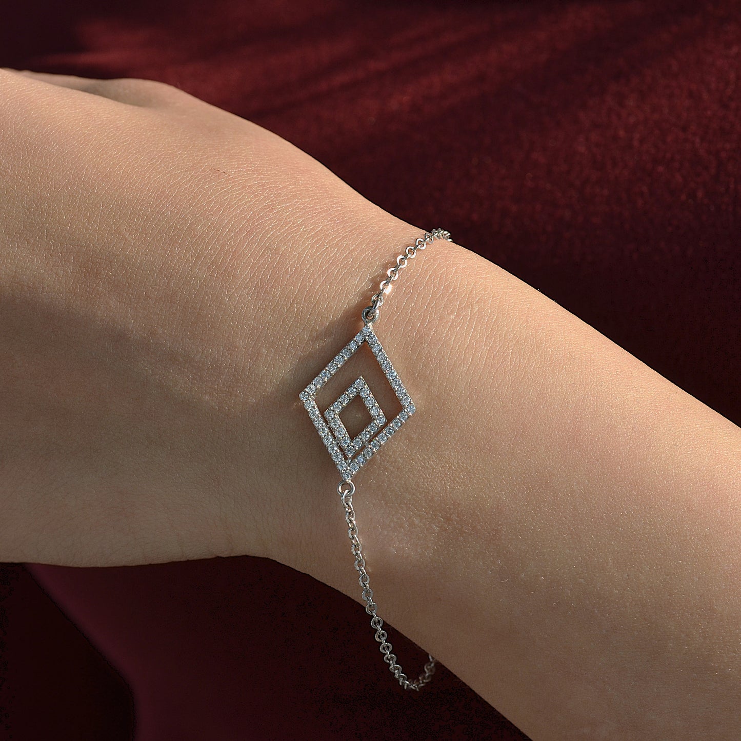 SILVER BRACELET FOR WOMEN ZARCON STONES