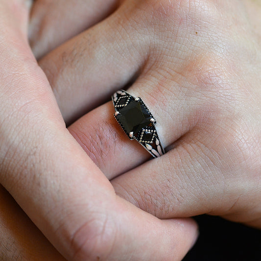 Noir Elegance Ring silver 925k