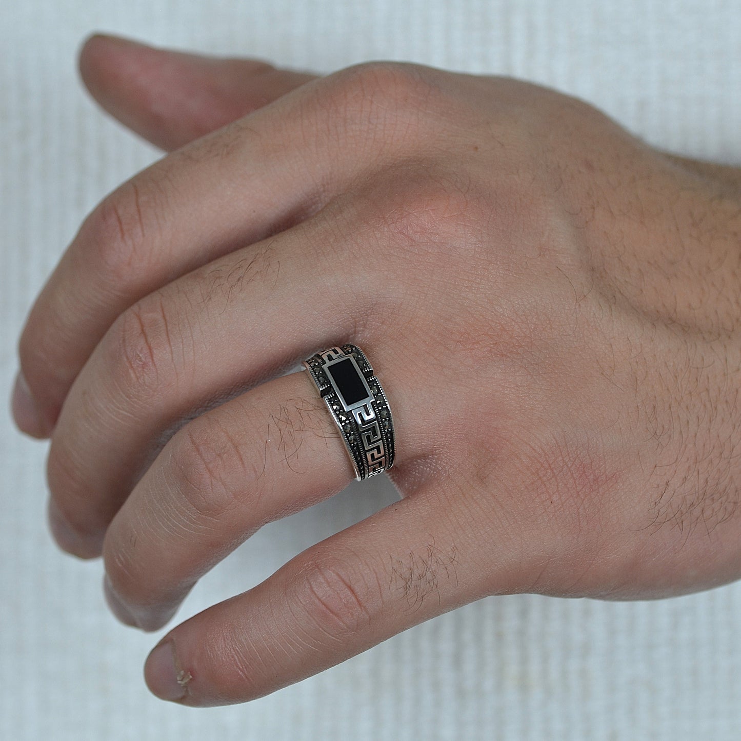 Spartan Noir Ring silver 925k