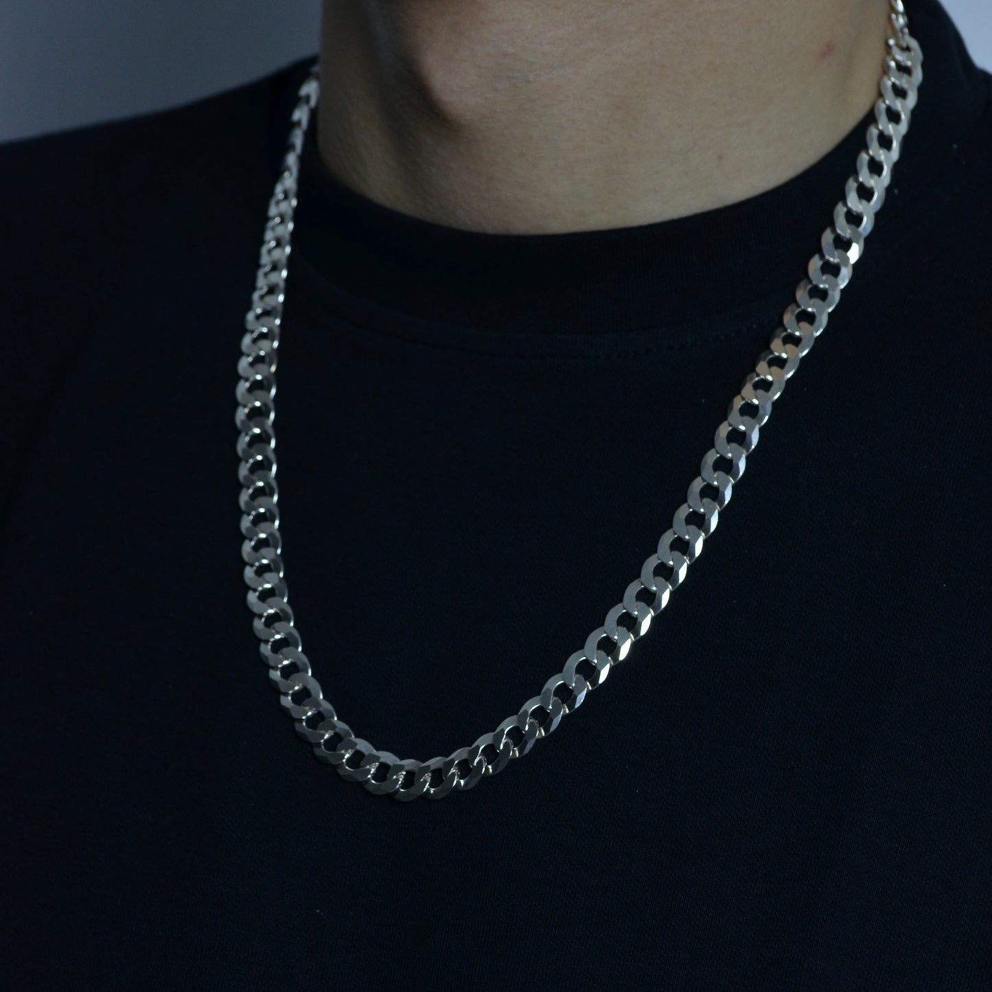 Italian Gromit  Necklace silver 925K Length: (60) cm Width: (1) cm