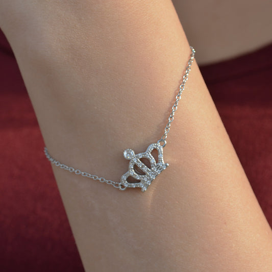 SILVER BRACELET FOR WOMEN QUEEN Crown