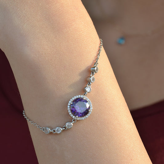 SILVER BRACELET FOR WOMEN BLUE STONES
