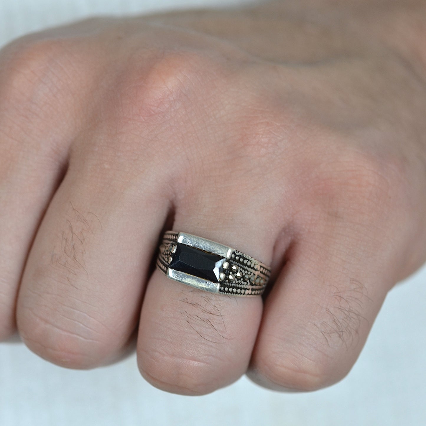 Obsidian Legacy Ring silver 925k