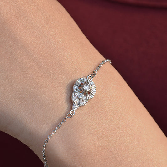 SILVER BRACELET FOR WOMEN WIHTE ZARCON