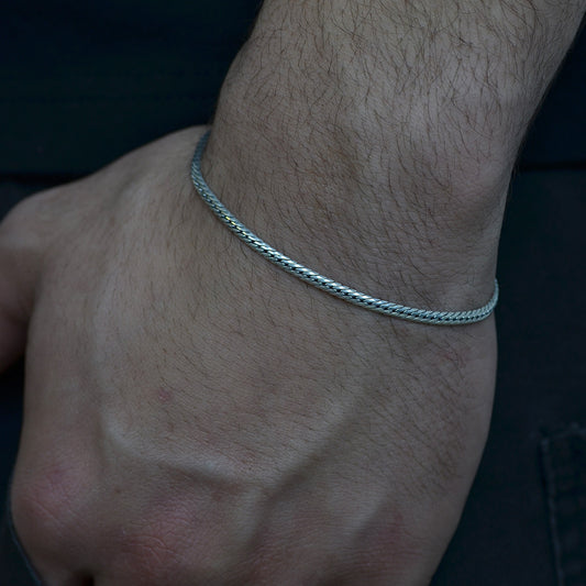 Modern Twist Bracelet silver 925k Width:(4) mm