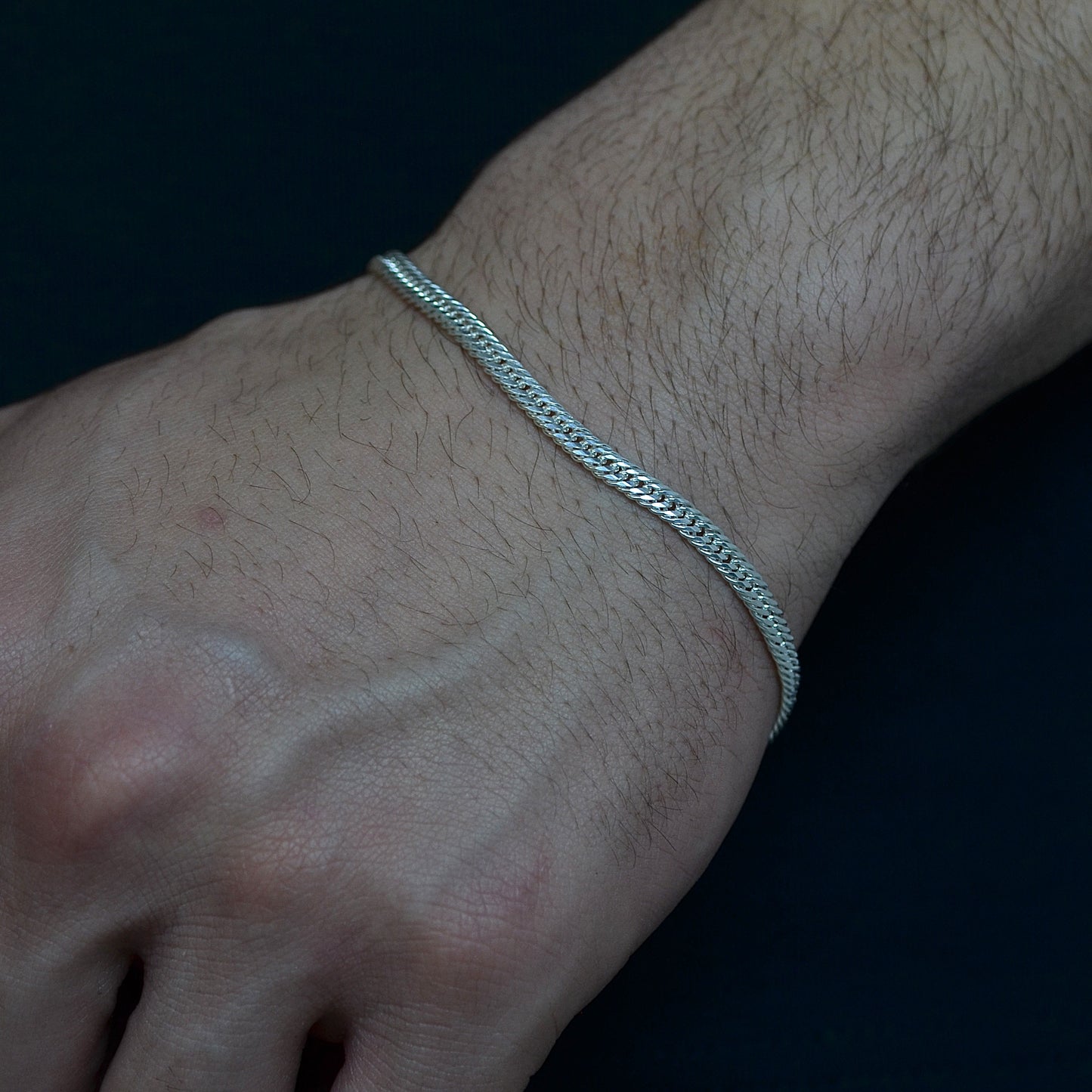 Minimal Cuban Bracelet silver 925k Width:(5) mm