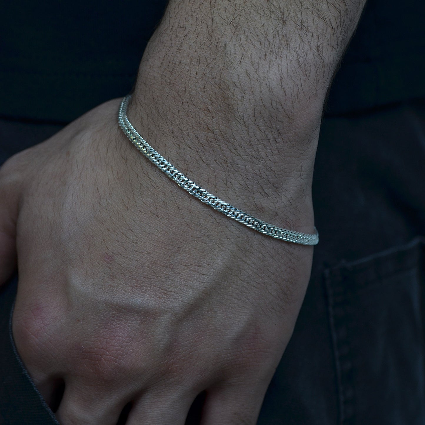 Minimal Cuban Bracelet silver 925k Width:(5) mm