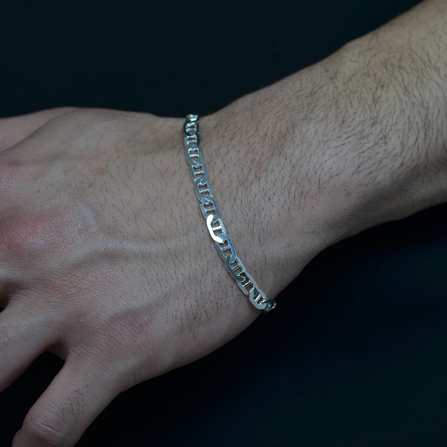 Classic Figaro Bracelet silver 925k Width:(7) mm